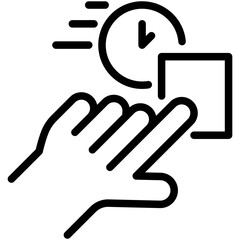 press hold line icon