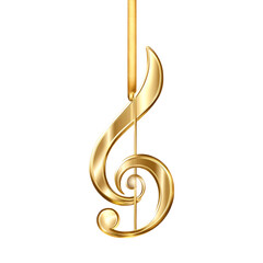 Golden Music Note Simple Decoration