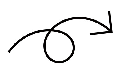 くるりん矢印 角 黒