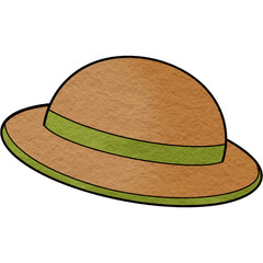 The illustration of a camping hat