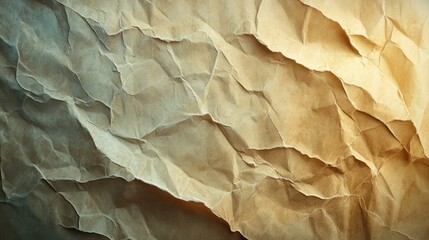 Fototapeta premium Crumpled brown paper texture