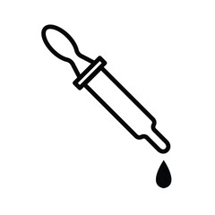dropper icon , template, flat, design, vector, illustrations, education, style, trendy, collections