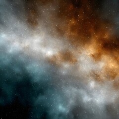 Naklejka premium Cosmic nebula with vibrant colors and starry background