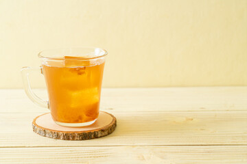 Delicious sweet drink tamarind juice and ice cube