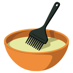 Hair dye beauty product isolated vector illustration on white background