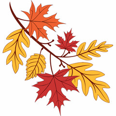 Fototapeta premium Fall-leaves vector design perfect for print, sublimation, crafts, and decor.