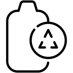 battery recycling line icon