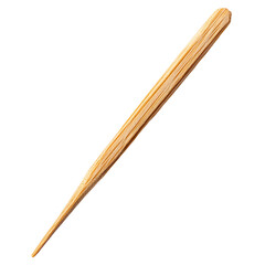 Obraz premium Single Bamboo Toothpick, Natural Wood, Oral Hygiene, Clean, Sharp, Pointy, Brown, Isolated, Backgrou