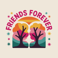 Happy Friendship Day Celebration, Card, Poster. Vector Illustration