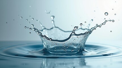 closer look of water drop splash. water bubble.