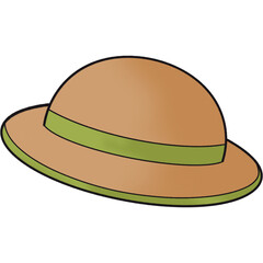 The illustration of a camping hat