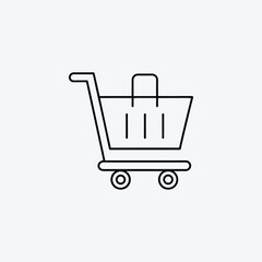 Shopping Monoline and Ecommerce Icons in Simple Outline