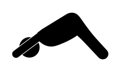 ヨガや筋トレ、ストレッチをする人のピクトグラム