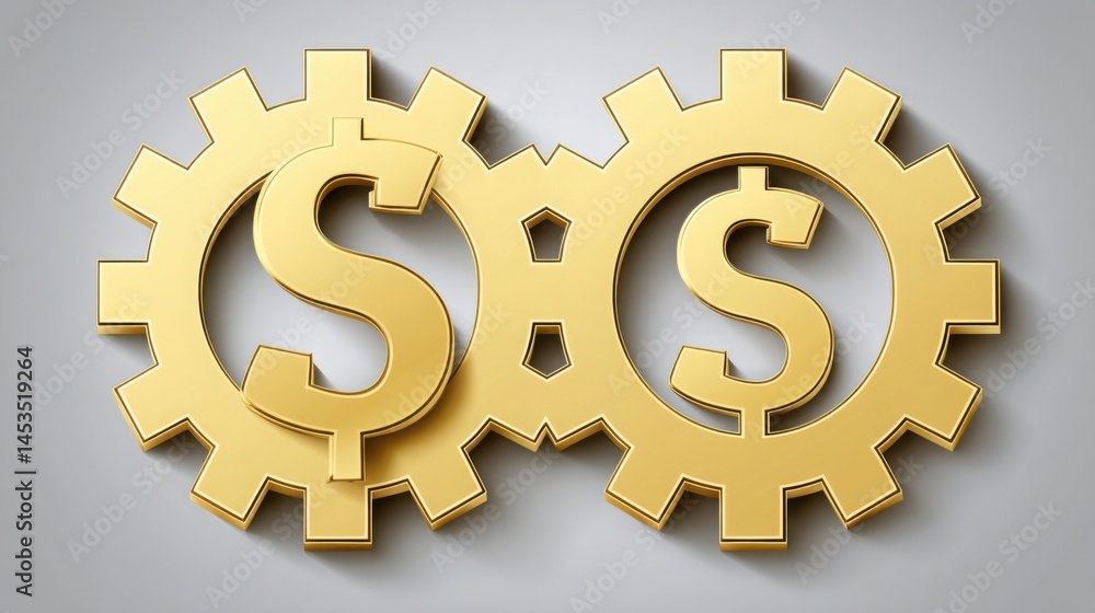 Poster cutting-edge automated capital rotation icon concept demonstrating smart money flow for efficient as