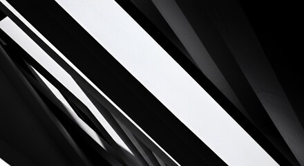 Obraz premium Monochromatic Abstract Composition: Interplay of Light and Shadow in Architectural Geometry