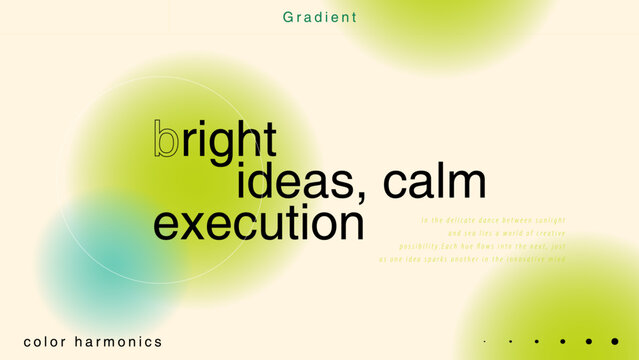 Soft Lime Gradient Typography - Bright Ideas Creative Concept