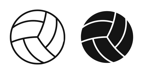 Volleyball ball icon. Vector outline illustration. vector logo template
