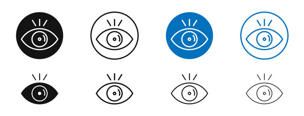 Visible icon. Vector outline illustration. vector logo template