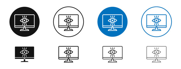Visualization icon. Vector outline illustration. vector logo template