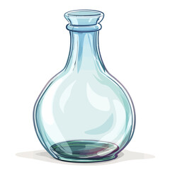 Glass dome on a white background 