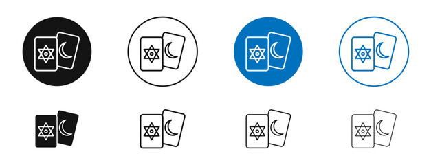 Tarot icon. Vector outline illustration. vector logo template