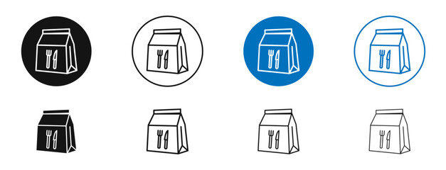 Fototapeta premium Take away icon. Vector outline illustration. vector logo template