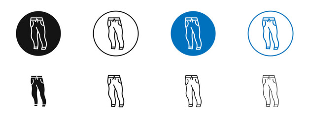 Sweatpants icon. Vector outline illustration. vector logo template