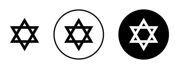 Star of David icon. Vector outline illustration. vector logo template