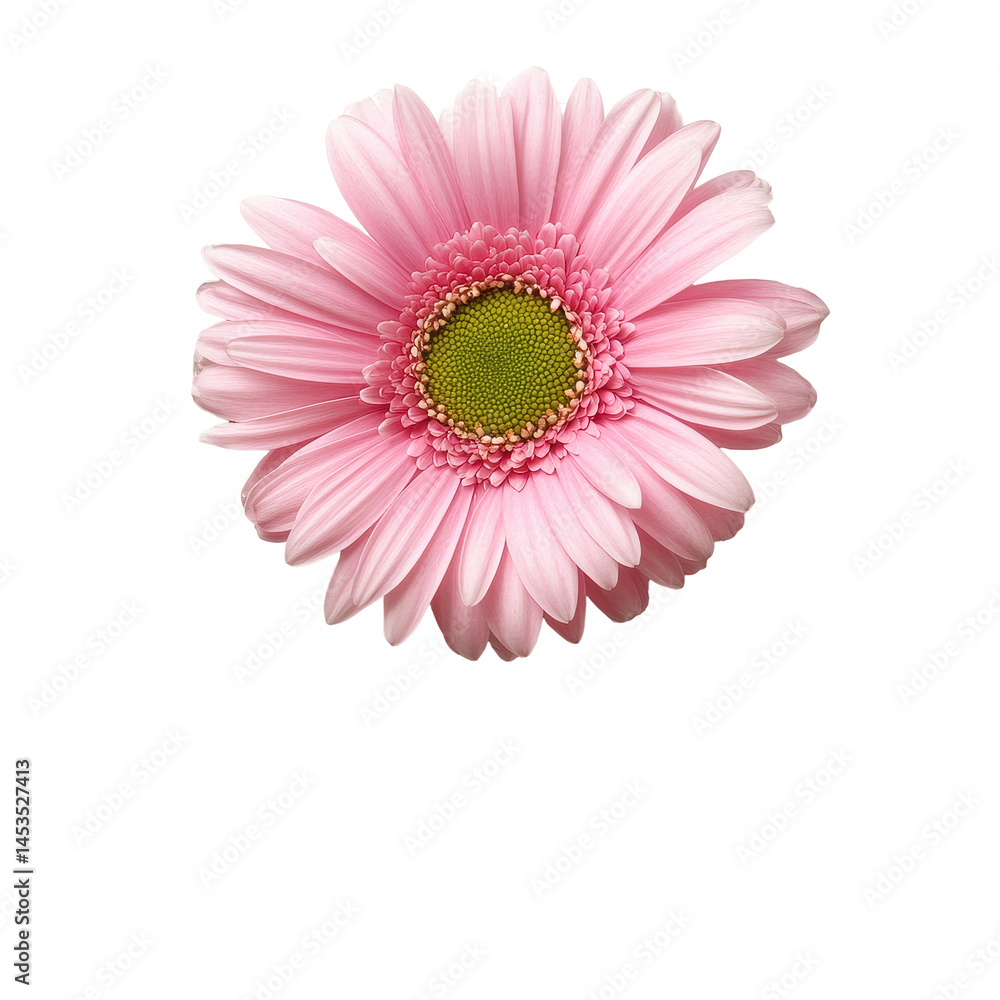 Aufkleber fresh flower placed on an open notebook creating a calming and creative workspace aesthetic, flower 