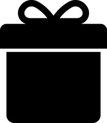 Present gift box icon in flat isolated on transparent background