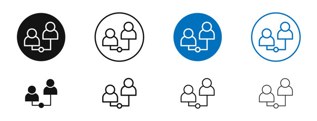 Partner icon. Vector outline illustration. vector logo template