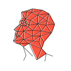 Human face from polygons vector illustration