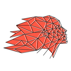 Human face from polygons vector illustration