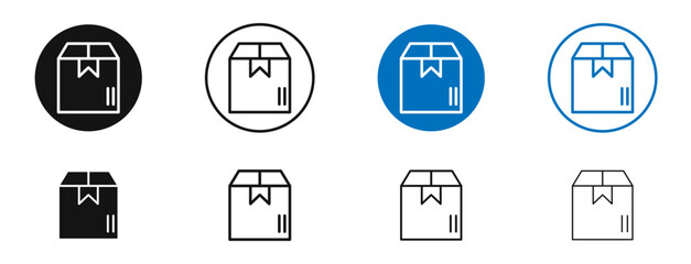 Delivering box icon. Vector outline illustration. vector logo template