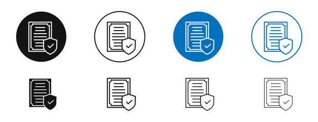 Fototapeta premium Contract Coverage icon. Vector outline illustration. vector logo template