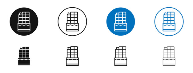 Chocolate icon. Vector outline illustration. vector logo template
