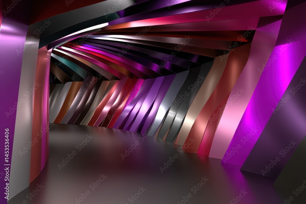 Poster a cosmic journey through a multiverse of colorful abstract patterns and twisted surfaces in a surrea