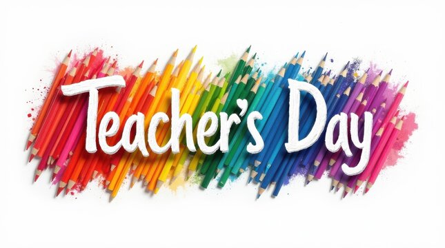 Celebrating teachers day with colorful creations art classroom graphic design vibrant environment creative perspective - Powered by Adobe