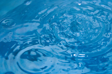 water drops on blue background