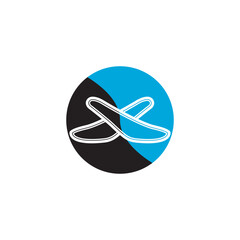 Snowboarding element silhouette, isolated illustration design