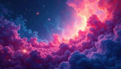 Fototapeta premium Fluid swirling nebula-like pattern, ideal for digital art, color, seamless