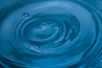 water drops on blue background