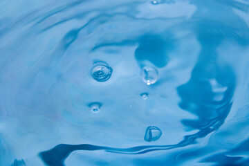 water drops on blue background