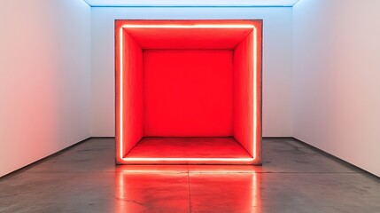 Red Box Installation in Gallery