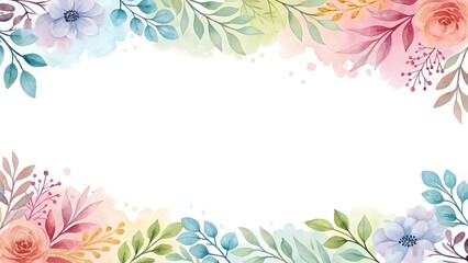 Abstract pink floral design with a vintage flower frame border