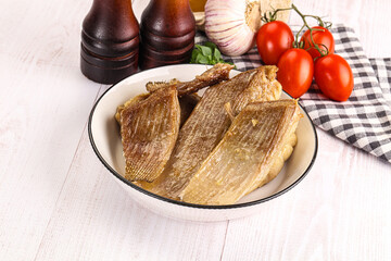 Baked stingray witngs with oil