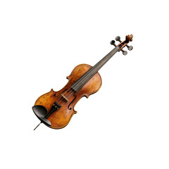 Fototapeta premium Antique Violin Isolated on Black Background
