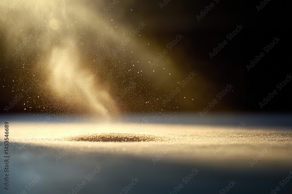 Poster mysterious dust clouds swirl in soft light, creating an ethereal