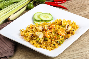 Asian Fried rice with seafood