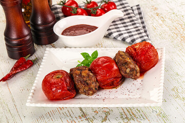 Turkish cuisine - Domatesli Kebab with tomato